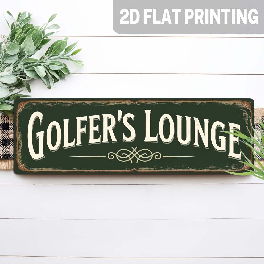 Home Bar Lounge - 2D düz, 1 adet, Vintage Golfçü
