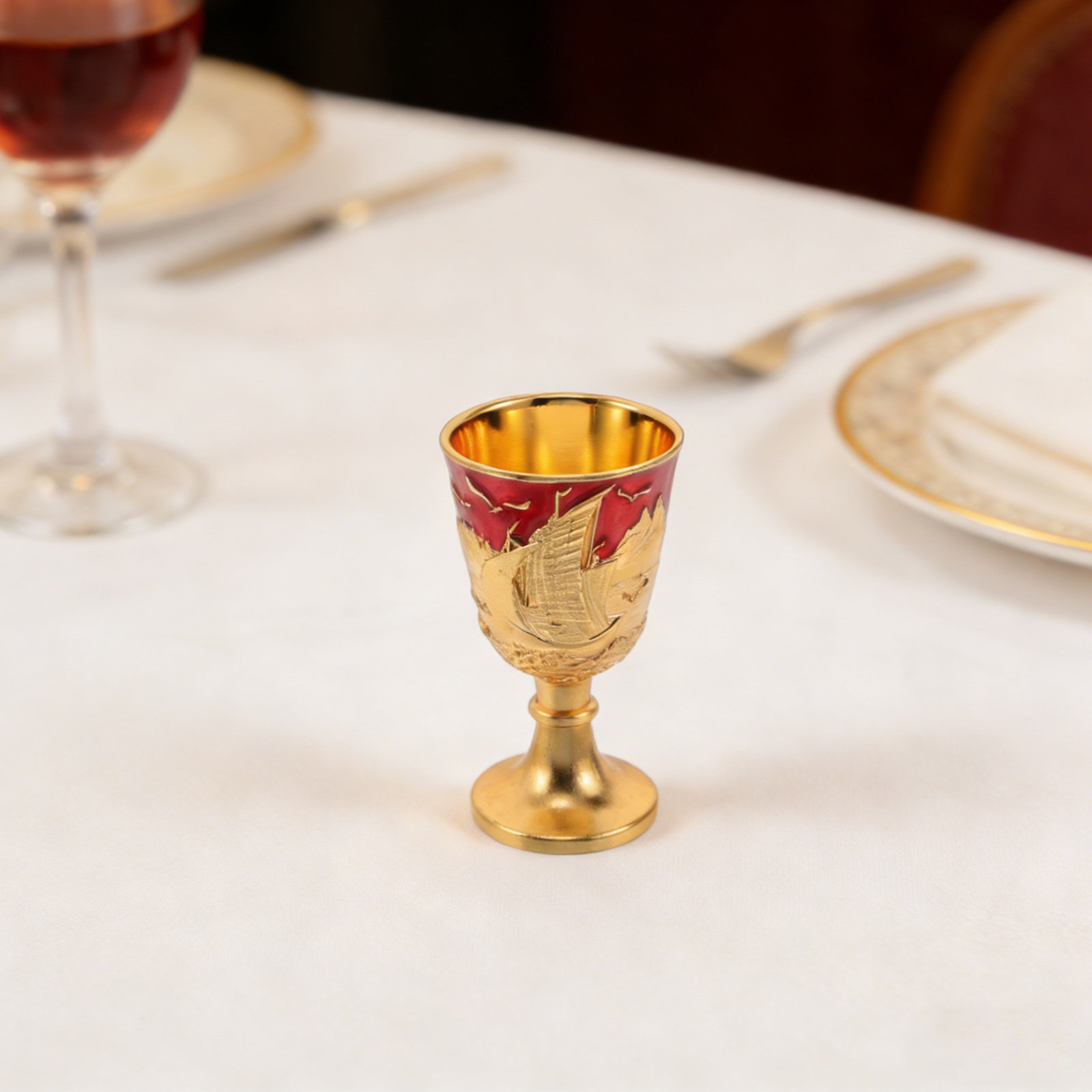 2 Adet Vintage Alaşımlı Kadeh, - Home Bar Set incelemesi ve fiyatı